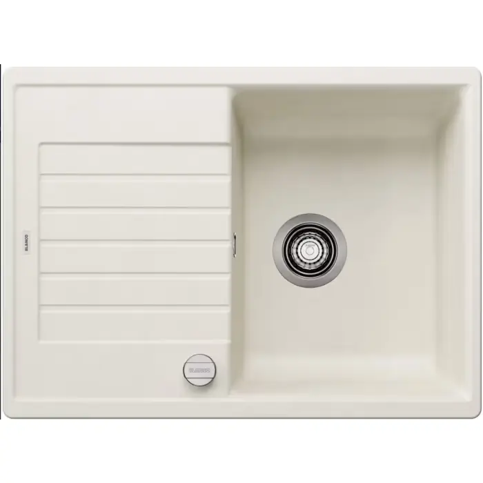 Bestseller - Zlewozmywak zia 45 s compact silgranit delikatny biały odwracalny, korek auto. 527196