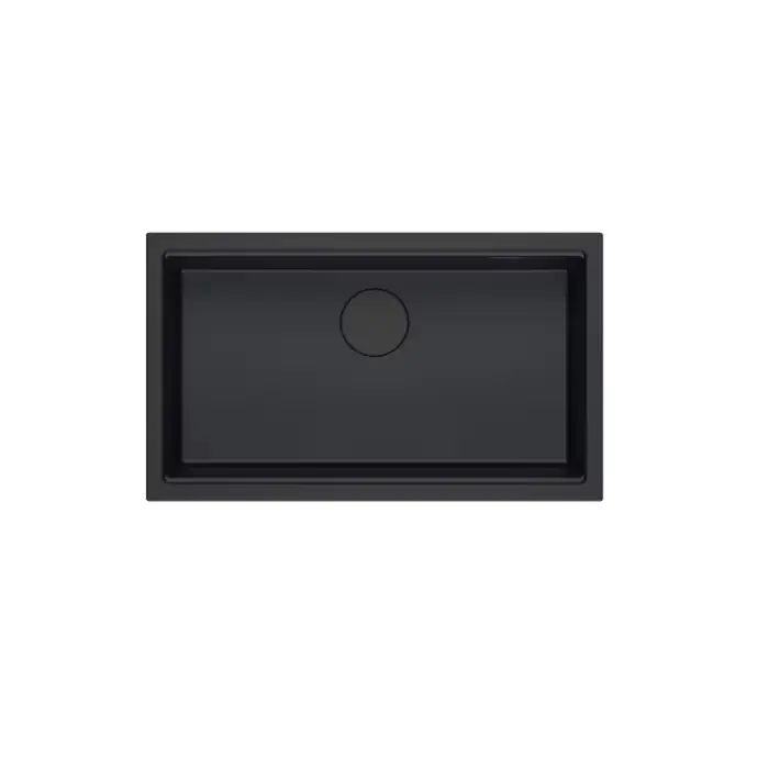 Logan 110 zlewozmywak 1-komorowy wpuszczany + syfon manualny pure carbon/ elementy pure carbon HQD7644U7_BLM_I - Najwyższa jakość