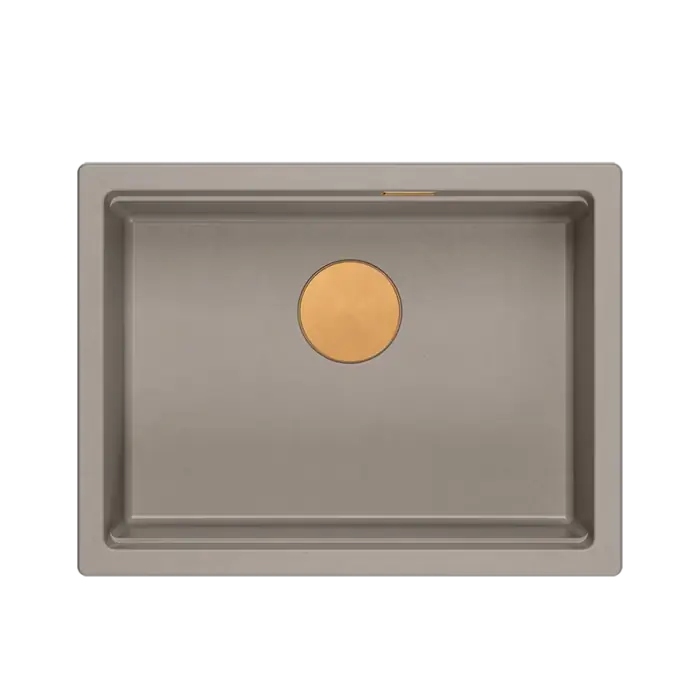Wysoka jakość - Logan 100 graniteq zlewozmywak wpuszczany soft taupe / miedziany HQJ6045U4_PVDC1_I