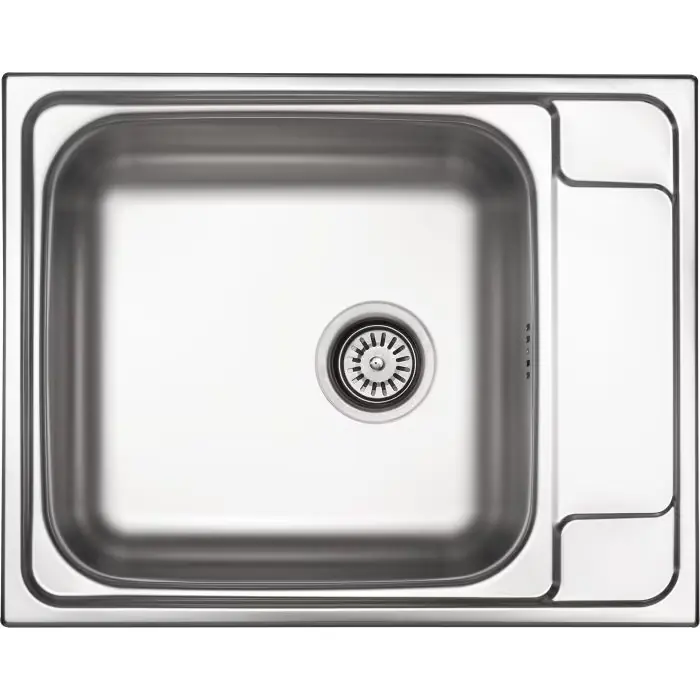 Zlew soul satyna 1k z/o 630x500x170, 3,5" + osprzęt ZEO 011B | Jeszcze taniej
