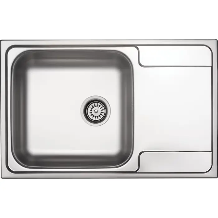 Zlew soul satyna 1k z/o 790x500x170, 3,5" + osprzęt ZEO 011C | Produkt wysokiej jakości