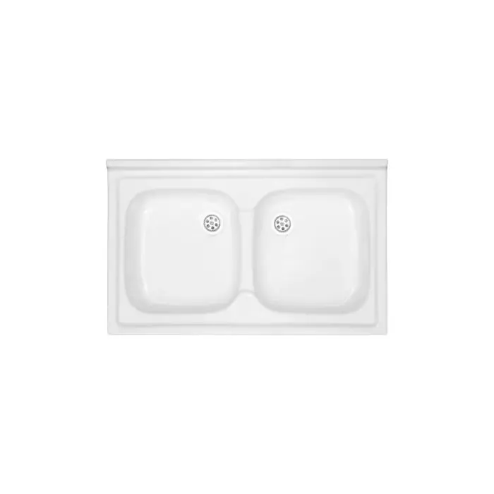 Hit | Zlewozmywak 50x80 2-komorowy zd-50 akrylowy 00586