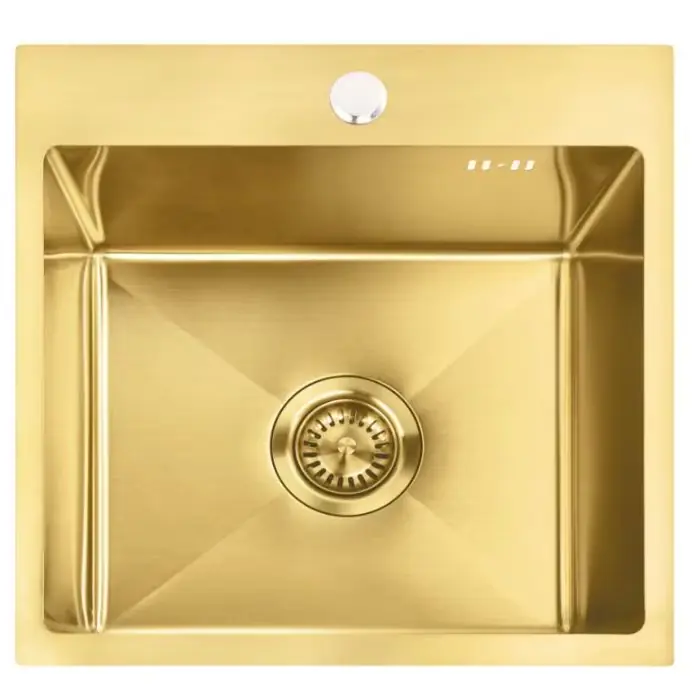 Leo 50 brush gold zlewozmywak kuchenny ZLE-06004 - Premium
