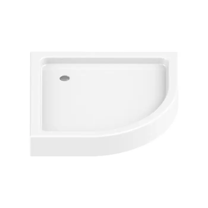 Brodzik domio kompaktowy półokrągły r55 80x80x16, gł. 4 cm, fi 52 (obudowa zintegrowana, podstawa stelaż) B-0349 | Już w sprzedaży