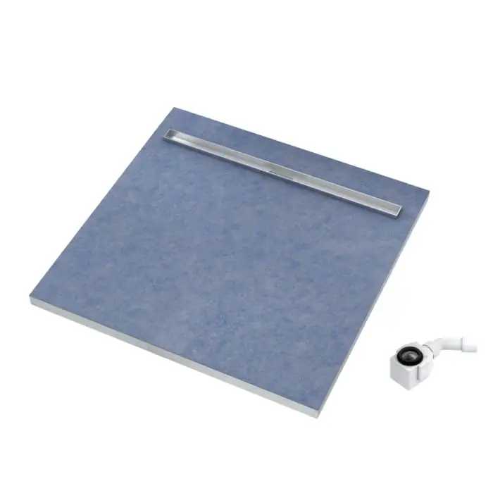 Brodziki podpłytkowe slim lux (s1) 80x80x5/12,5 cm z maskownicą steel slim 10.101/OLSL | Top produkt