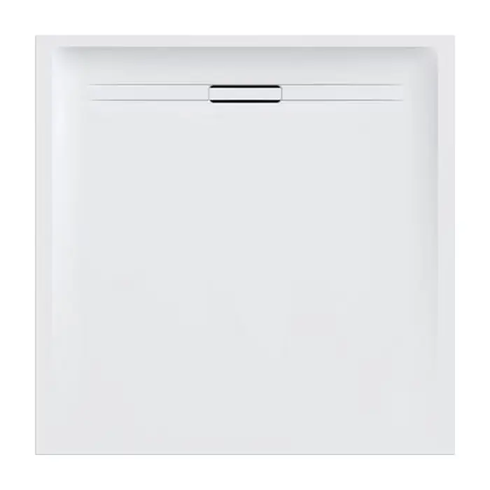 Darmowy zwrot | Brodzik kwadratowy sestra 90x90x4cm, biały / struktura łupka 550.250.00.2
