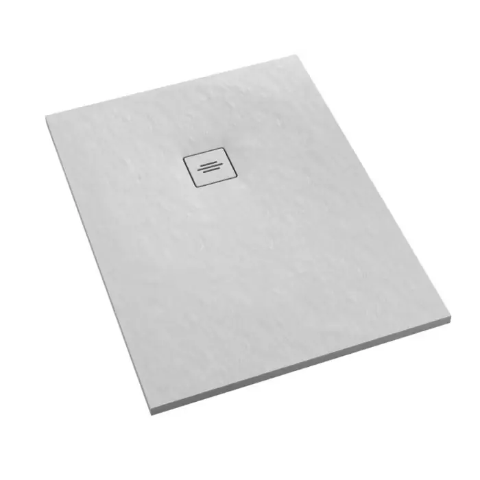 Prosto z fabryki - Brodzik kompozytowy stabilsound plus® protos white stone 80x140x3,5 cm, prostokątny 3SP.P1P-80140/B/ST-M1/B/ST