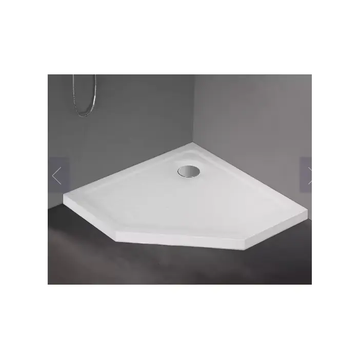 Brodzik mild stone akrylowy pięciokątny 80x80x4,5 czarny B-0581 | Prosto od producenta