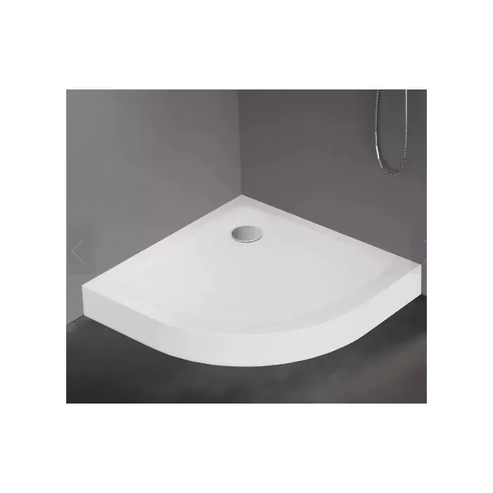 Wysyłka od ręki - Brodzik mild akrylowy półokrągły r55 80x80x11,5 biały B-0600