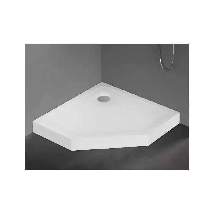 Sprawdzony produkt | Brodzik mild akrylowy pięciokątny 90x90x11,5 biały B-0603