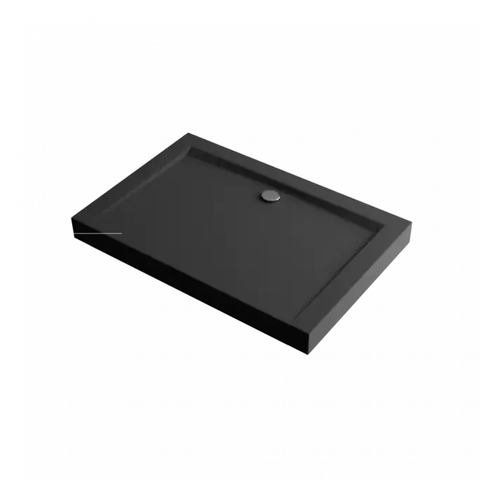 Top oferta - Forma compact x brodzik prostokątny 110x80 cm struktura, wysoki, czarny mat BREX.1403.110.080.BLC