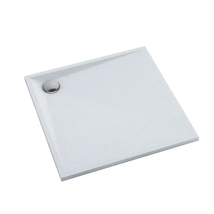 Bezpieczne zakupy - Brodzik kompozytowy stabilsound plus® libra white stone 80x80x3 cm, kwadratowy 3SP.L1K-8080/B/ST