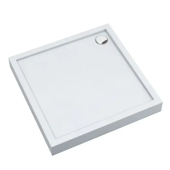 Brodzik akrylowy zintegrowany z nośnikiem stabilsound plus® oraz obudową akrylową przeciągniętą do podłogi cameron 100x100x12 cm, kwadratowy 3ST.C1K-100100 | Sprawdzony wybór