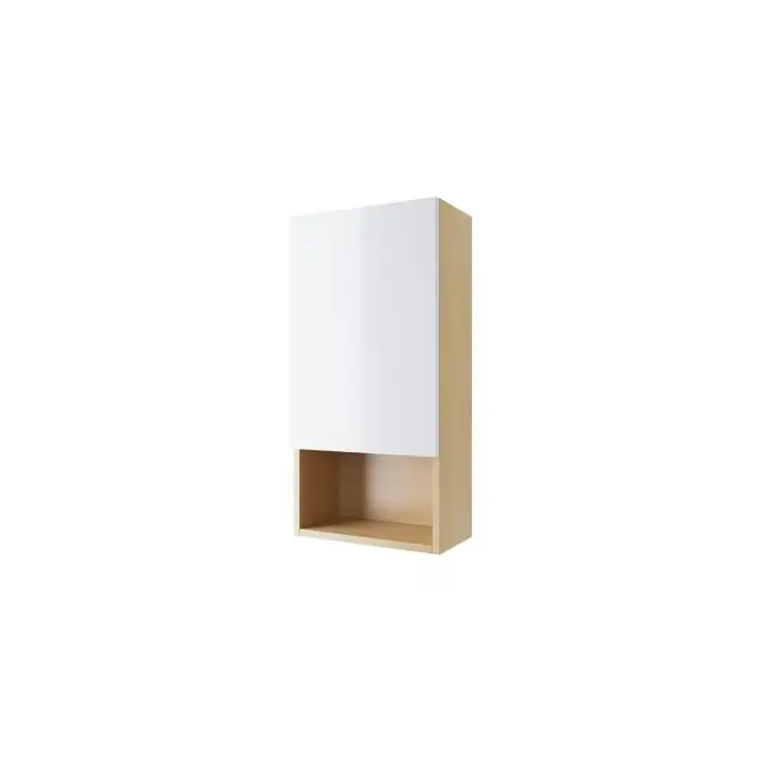 Tuto szafka wisząca wnękowa z frontem lewa 40x80 cm, dąb/biały połysk MLEX.0105.400.BLWH - Oferta specjalna
