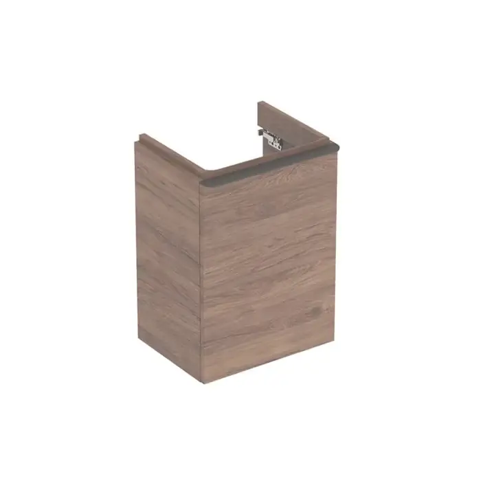 Szafka pod małą umywalkę smyle square, z jednymi drzwiami 44.2x61.7x35.6cm, orzech włoski hickory, szerokość umywalki=45cm, drzwi=zawias po prawej 500.350.JR.1 - Właśnie dodano
