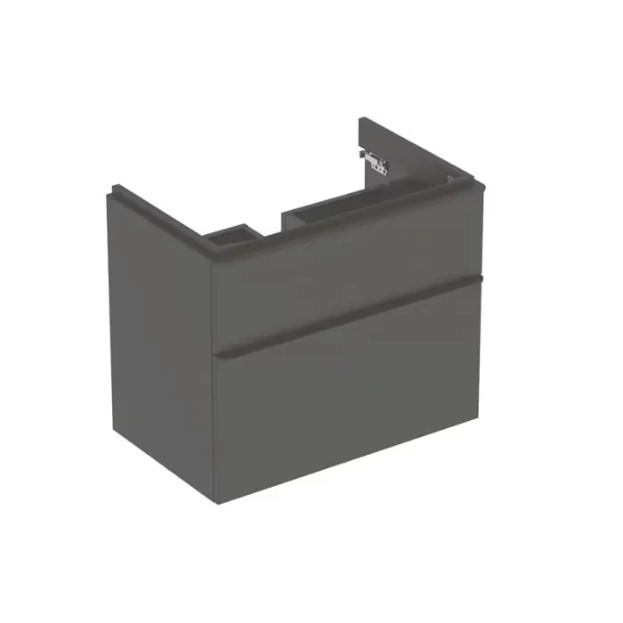 Nowość w ofercie - Szafka pod umywalkę smyle square, z dwoma szufladami szerokość umywalki=75cm, h=61.7cm, korpus i front lava / lakierowany matowy, uchwyt lava / malowany proszkowo, matowy 500.353.JK.1