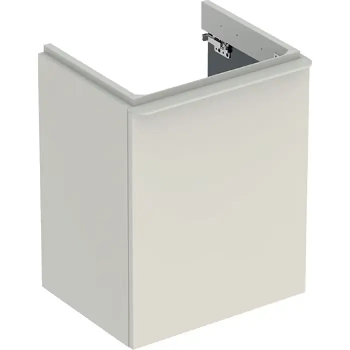 Szafka pod małą umywalkę smyle square, z jednymi drzwiami 49.2x61.7x40.6cm, piaskowy szary, szerokość umywalki=50cm, drzwi=zawias po prawej 500.363.JL.1 | Nie przegap okazji