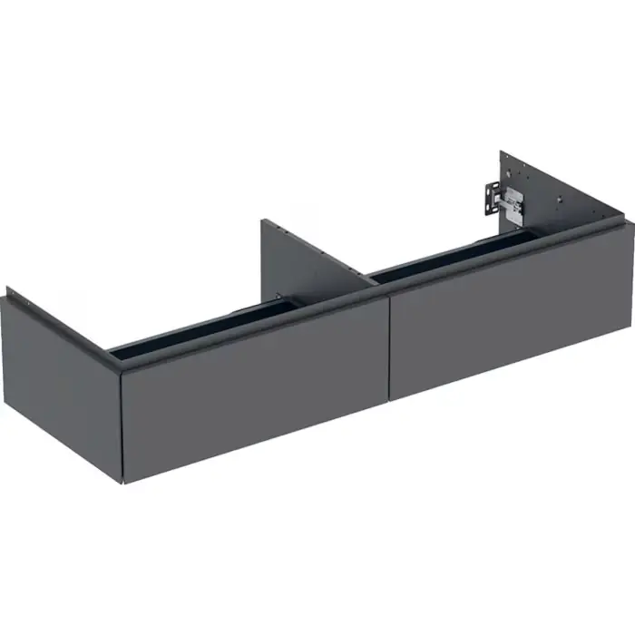 Wyjątkowa oferta | Szafka pod umywalkę nablatowa one, z dwoma szufladami szerokość umywalki=135cm, lava, lakierowany matowy 505.076.00.3