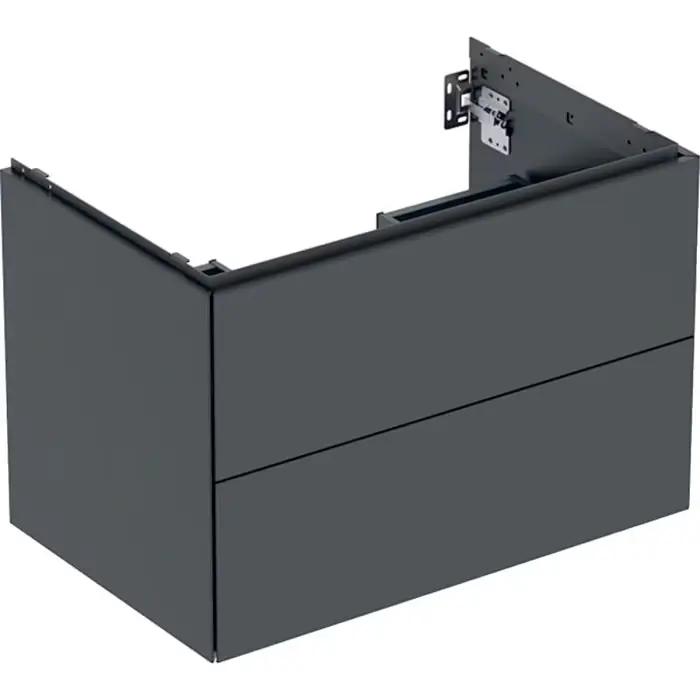 Szafka pod umywalkę one, z dwoma szufladami szerokość umywalki=75cm, czarny, lakierowany matowy 505.262.00.8 - Ostatnie egzemplarze