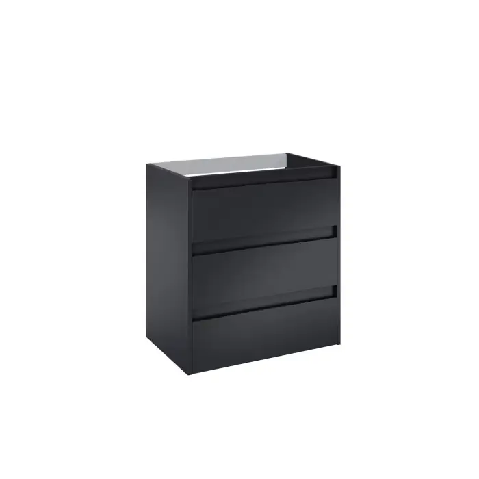 Alpine szafka łazienkowa 70 cm z 3 szufladami, do kompletacji z umywalką victoria lub blatem, czarny mat A857867532 | Nowość w sklepie