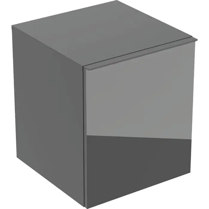 Szafka boczna acanto, z jedną szufladą i jedną szufladą wewnętrzną h=52cm, korpus lava / lakierowany matowy, front lava / szkło błyszczące, uchwyt lava / malowany proszkowo, matowy 503.010.JK.2 | Najwyższa jakość