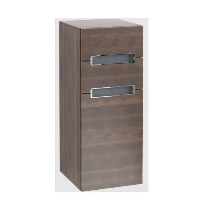 Subway 2.0 szafka boczna, 1 drzwi, 2 szuflady, 356 x 857 x 370 mm, arizona oak / glass white A7131SVH | Oferta specjalna