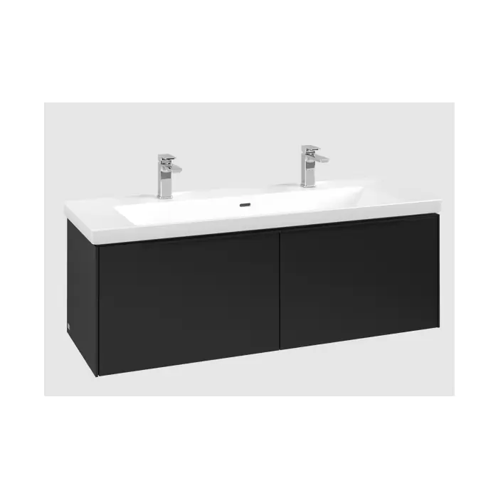 Od ręki | Subway 3.0 szafka podumywalkowa, z oświetleniem, 2 elementy wysuwane, 1272 x 429 x 478 mm, volcano black C601L1VL