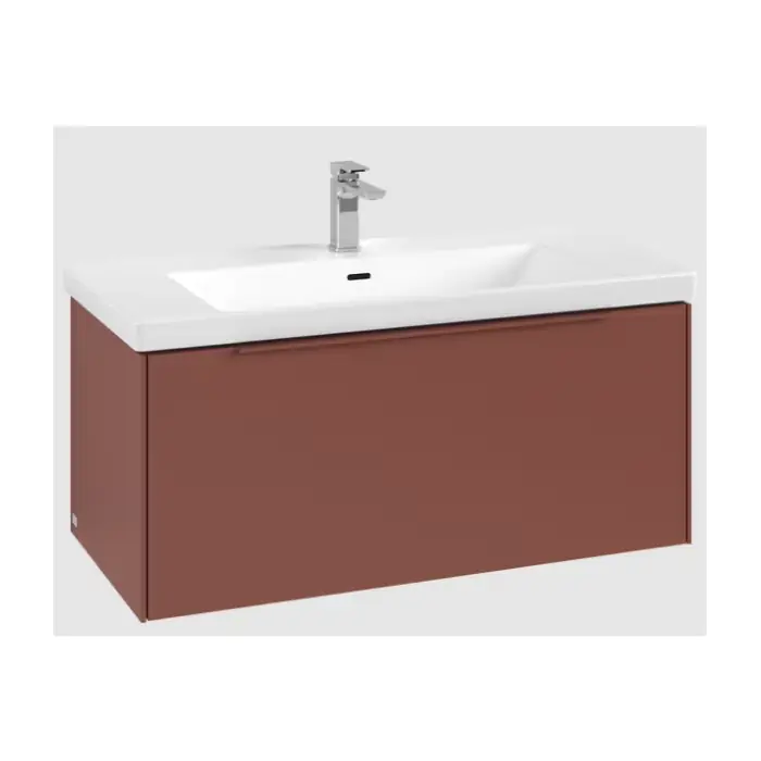 Subway 3.0 szafka podumywalkowa, z oświetleniem, 1 element wysuwany, 973 x 429 x 478 mm, wine red C569L2AH | Jakość premium