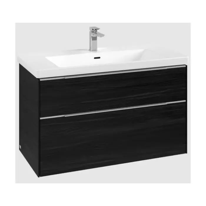 Subway 3.0 szafka podumywalkowa, z oświetleniem, 2 elementy wysuwane, 973 x 576 x 478 mm, black oak C570L0AB - Mega okazja