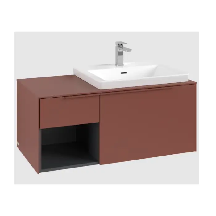Hit sprzedaży - Subway 3.0 szafka podumywalkowa, z oświetleniem, 2 elementy wysuwane, 1001 x 423 x 516 mm, wine red / wine red C571L2AH