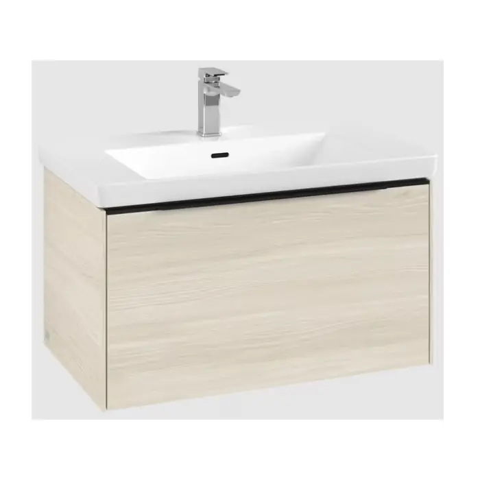 Hit sprzedaży - Subway 3.0 szafka podumywalkowa, z oświetleniem, 1 element wysuwany, 772 x 429 x 478 mm, white oak C573L1AA