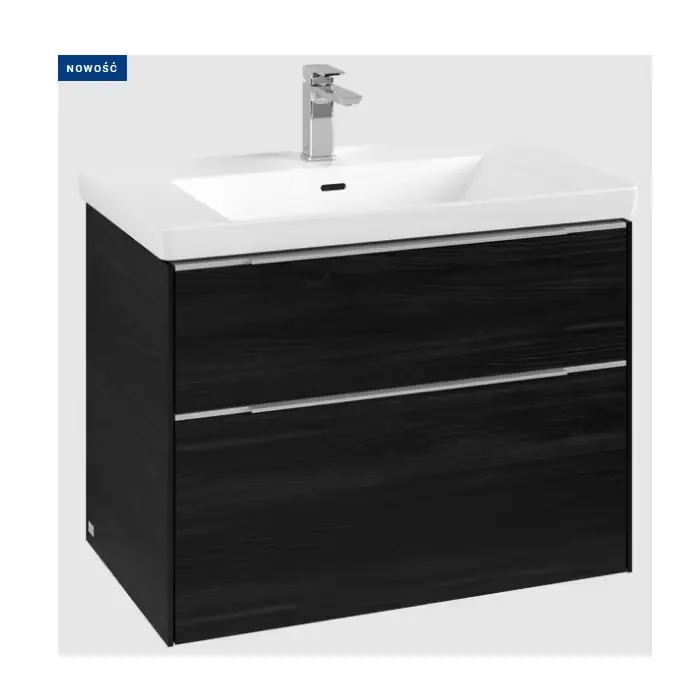 Outlet | Subway 3.0 szafka podumywalkowa, z oświetleniem, 2 elementy wysuwane, 772 x 576 x 478 mm, black oak C574L0AB