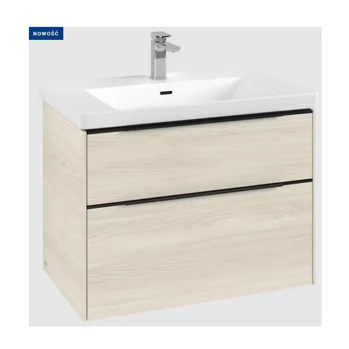 Subway 3.0 szafka podumywalkowa, z oświetleniem, 2 elementy wysuwane, 772 x 576 x 478 mm, white oak C574L1AA | Łatwy zwrot