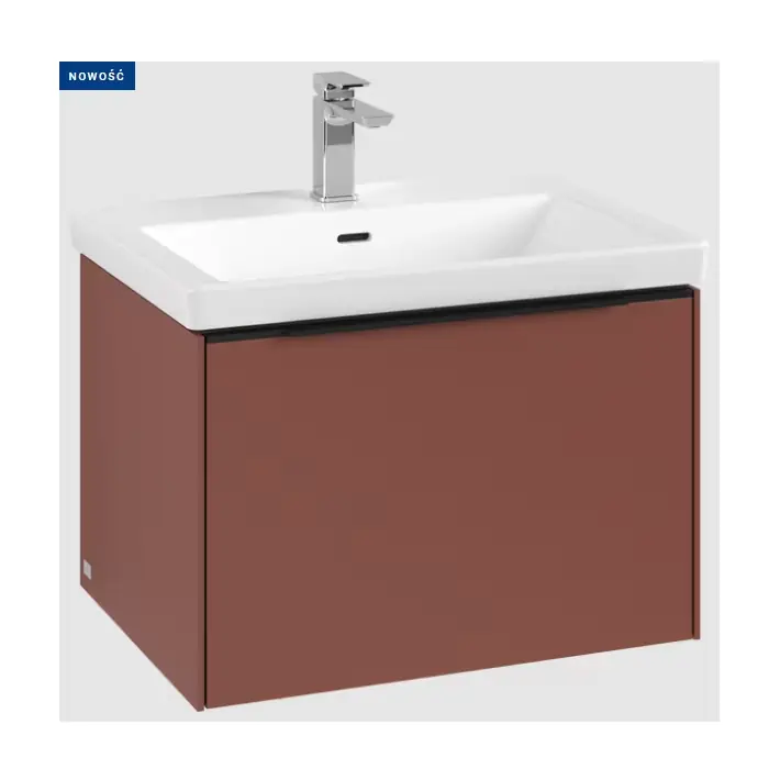 Oszczędź teraz | Subway 3.0 szafka podumywalkowa, z oświetleniem, 1 element wysuwany, 622 x 429 x 478 mm, wine red C575L1AH