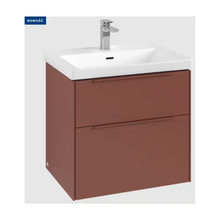 Subway 3.0 szafka podumywalkowa, z oświetleniem, 2 elementy wysuwane, 622 x 576 x 478 mm, wine red C576L2AH - Ostatnie sztuki