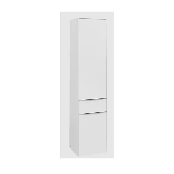 Wysoka jakość - Subway 3.0 szafka wysoka, 2 drzwi, 1 element wysuwany, 400 x 1710 x 362 mm, pure white / pure white C59100VF