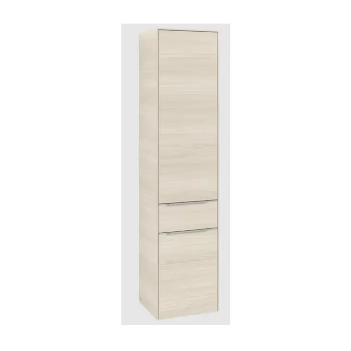 Wygodne zakupy - Subway 3.0 szafka wysoka, 2 drzwi, 1 element wysuwany, 400 x 1710 x 362 mm, white oak / white oak C59100AA