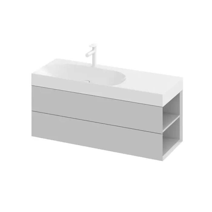 Klienci polecają | Szafka pod umywalkę sd lite 120 smoke grey, wersja prawa X000001895