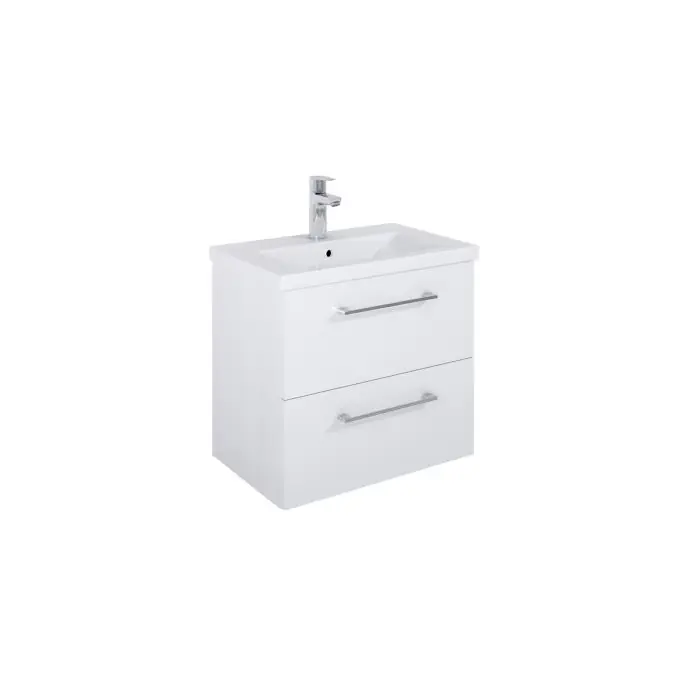 Roma compact szafka łazienkowa 60 cm z 2 szufladami, do kompletacji z umywalką hebe, biały połysk A857952806 | Hit sprzedaży