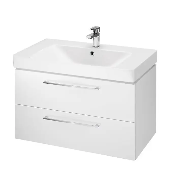 Lara mille szafka 80 + umywalka biała dsm S801-338-DSM | Obniżka
