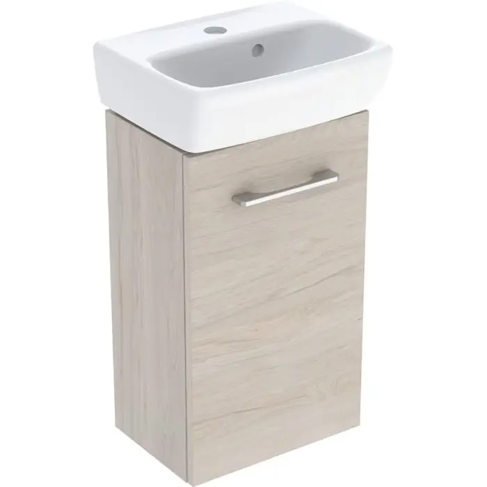 Skorzystaj z oferty | Zestaw umywalki małej selnova square z szafką pod umywalkę, z jednymi drzwiami 36x65.2x28cm, orzech włoski hickory jasny 502.745.00.1