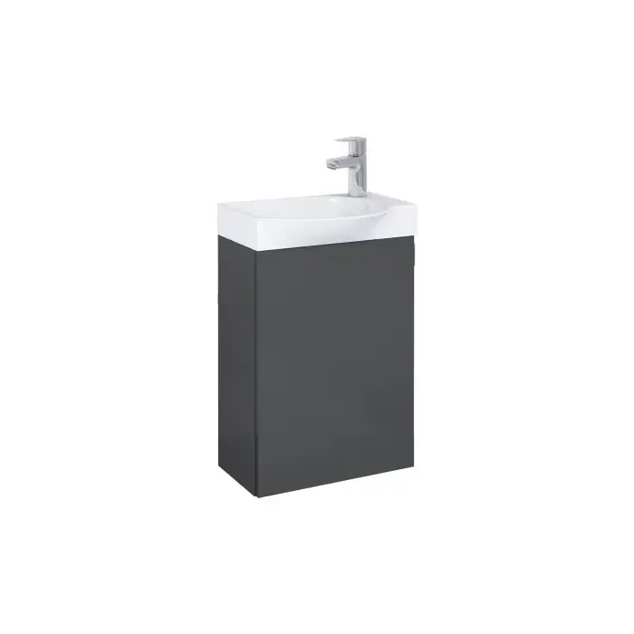 Ravell zestaw łazienkowy unik 45 cm, antracyt połysk (bez syfonu) A852448153 | Ulubieniec klientów