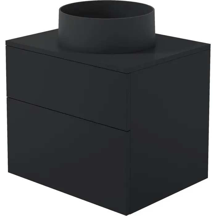 Umywalka granit nero ø360 + szafka prizma nero SDNB6SNU4S - Kupuj bezpiecznie