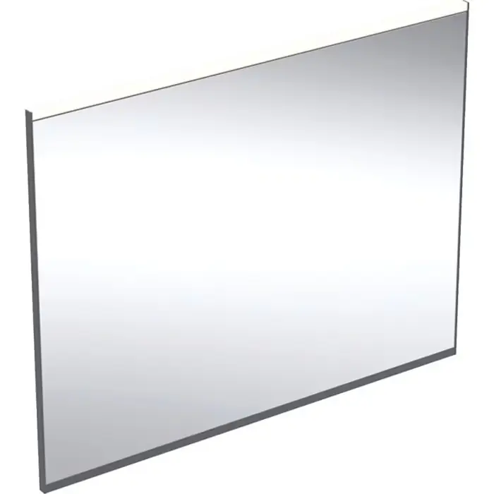 Darmowy zwrot - Podświetlane lustro option plus square, z bezpośrednim i pośrednim oświetleniem 90x70cm, czarny mat / aluminium anodyzowane 502.783.14.1