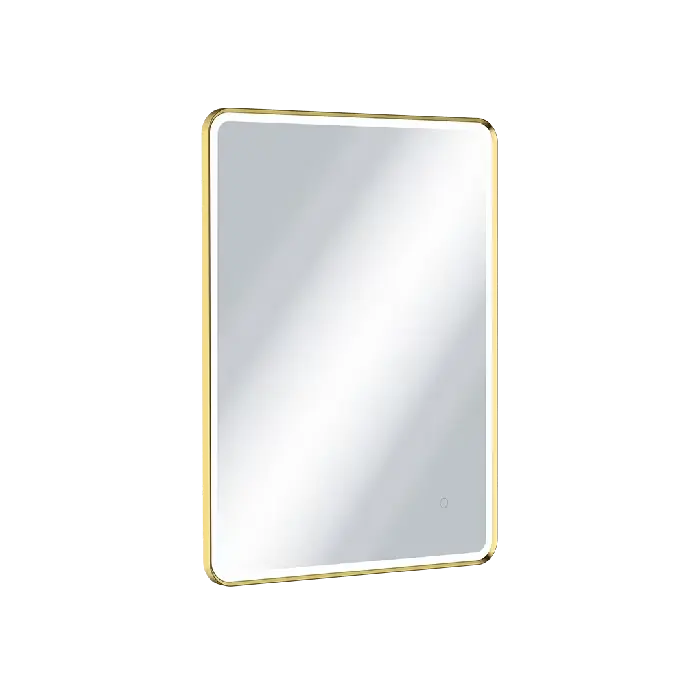 Zamów dziś | Corido lustro łazienkowe 80x60 cm prostokątne, oświetlenie led mata grzewcza, złoty połysk DOEX.CO080.060.GL