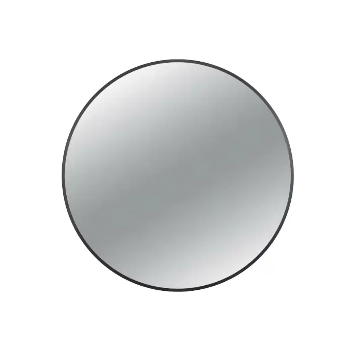 Superoferta | Lustro ścienne okrągłe corina - rama aluminiowa black/czarna ø 60 cm L0101010503-1