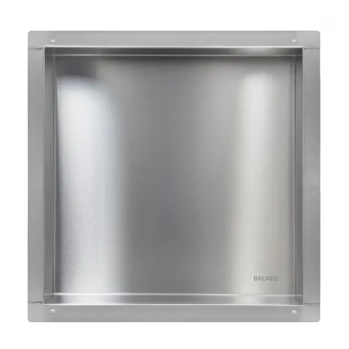 Nowość już dostępna | Wall-box one no rim inox - półka pojedyncza bezramkowa inox 30x30x7 cm OB-IN1-NR