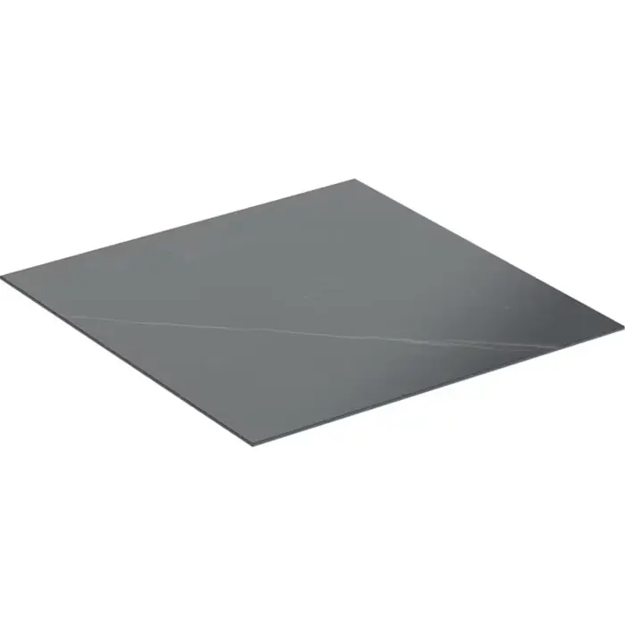 Blat one do szafki bocznej i elementu bocznego, gres szkliwiony 45x0.4x46.5cm, czarny, imitacja marmuru / matowy 505.080.00.1 - Nowość w asortymencie