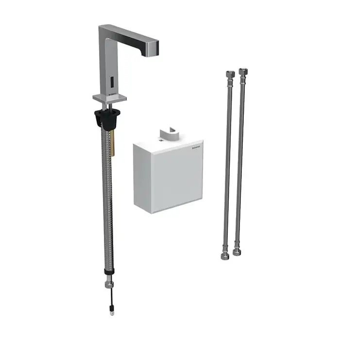 Bateria umywalkowa brenta, stojąca, zasilanie bateryjne, z natynkową skrzynką funkcyjną, bez mieszacza, chrom 116.173.21.1 - Superoferta