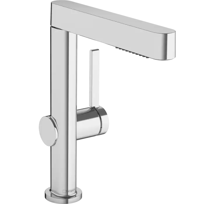 Finoris jednouchwytowa bateria umywalkowa 230 z wyciąganą wylewką 2jet i kpl. odpływ. push-open chrom 76063000 - Produkt premium